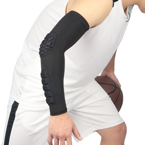 2PCS Men Women Compression Arm Sleeves Elbow Brace Pad Breathable Moisture-Wicking Basketball Outdoor Arm Protective Support