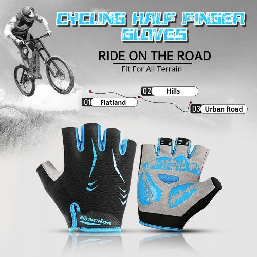 Cycling Gloves Half-finger Anti-Slip Wear-proof Shake-proof Adjustable Breathable Fitness Bicycle Climbing Sport Gloves