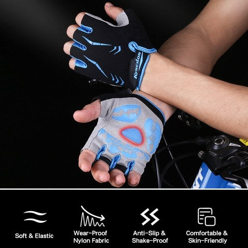 Cycling Gloves Half-finger Anti-Slip Wear-proof Shake-proof Adjustable Breathable Fitness Bicycle Climbing Sport Gloves