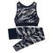 Women Camouflage Yoga Set 2-Piece Bra Tights Suit Crop Top High Waist Leggings Sports Wear