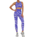 Women Camouflage Yoga Set 2-Piece Bra Tights Suit Crop Top High Waist Leggings Sports Wear