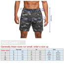 Men Shorts with Towel Loop Camouflage Elastic Waist Workout Running Yoga Short Pants Casual Summer