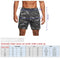 Men Shorts with Towel Loop Camouflage Elastic Waist Workout Running Yoga Short Pants Casual Summer