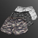 Men Shorts with Towel Loop Camouflage Elastic Waist Workout Running Yoga Short Pants Casual Summer