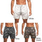 Men Shorts with Towel Loop Camouflage Elastic Waist Workout Running Yoga Short Pants Casual Summer