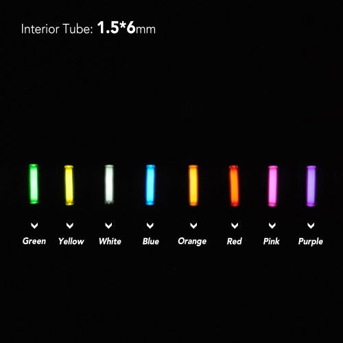 1pc 1.5*6mm Tritium Tube Self Luminous Outdoor Emergency Lights Glow In The Dark