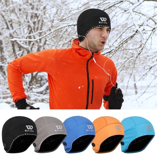 Winter Outdoor Fleece Beanie Warm Cap Windproof Thermal Cap with Headphone Jack for Hiking Riding Climbing