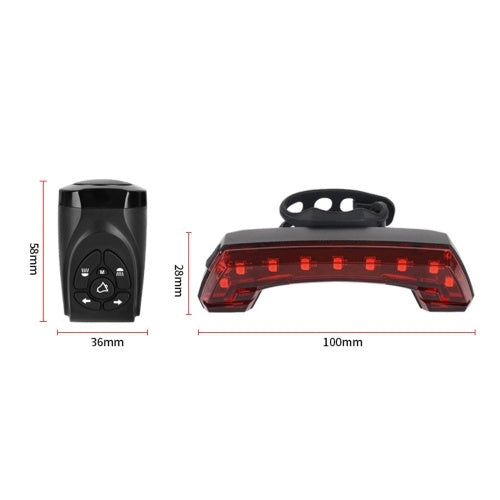 USB Chargings Cycling Wireless Remote Control Tail Lamp Turn Tail Lamp With Horn Electric Bell Automative Lighting Riding accessories Bike Tail Light