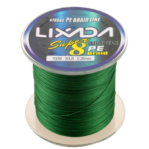 Lixada 100M Super Strong Multifilament Polyethylene Braided Fishing Line 25LB to 60LB