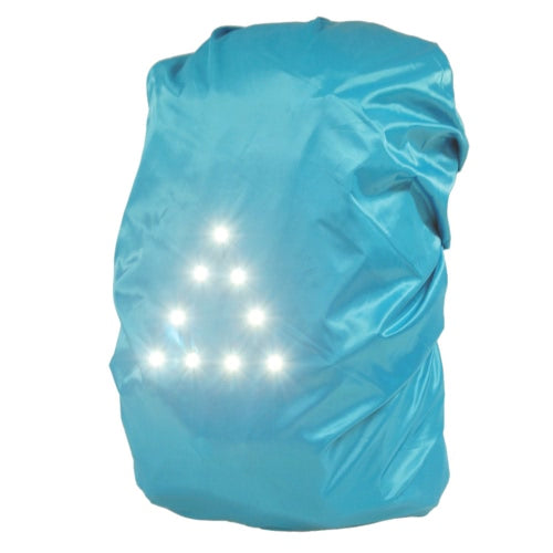 9LED Safety Security Waterproof Backpack Bag Rain Cover 30-40L