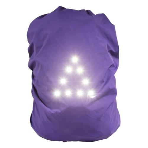 9LED Safety Security Waterproof Backpack Bag Rain Cover 30-40L