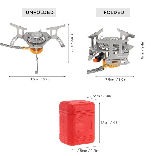 مجموعة موقد غاز قابل للطي للتخييم من ليكسادا