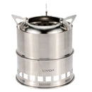 Lixada Portable Stainless Steel Lightweight Wood Stove Alcohol Stove Burner Outdoor Cooking Picnic BBQ Camping