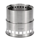 Lixada Portable Stainless Steel Lightweight Wood Stove Alcohol Stove Burner Outdoor Cooking Picnic BBQ Camping