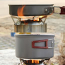 Lixada Portable Stainless Steel Lightweight Wood Stove Alcohol Stove Burner Outdoor Cooking Picnic BBQ Camping