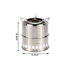 Lixada Portable Stainless Steel Lightweight Wood Stove Alcohol Stove Burner Outdoor Cooking Picnic BBQ Camping