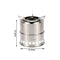 Lixada Portable Stainless Steel Lightweight Wood Stove Alcohol Stove Burner Outdoor Cooking Picnic BBQ Camping