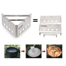 Lixada Portable Stainless Steel Outdoor Cooking Picnic Lightweight Wood Stove