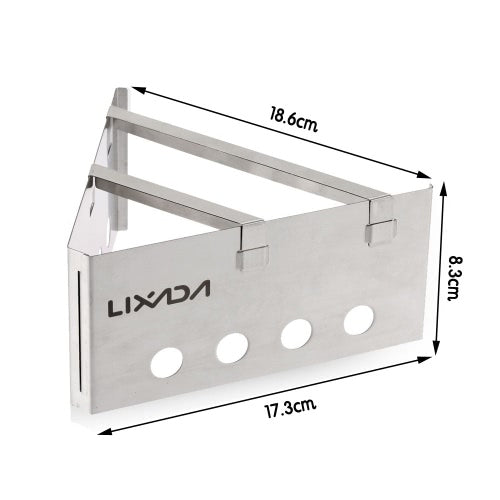 Lixada Portable Stainless Steel Outdoor Cooking Picnic Lightweight Wood Stove