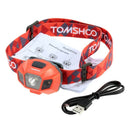 Super Bright LED Headlamp High Power Flashlight Water Resistance USB Cable Rechargeable Headlight Lamp