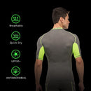 Men's Short Sleeve Compression Shirt Sport Fitness Bodybuilding Gym Running Reflective Top T-Shirt