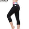 Lixada Women Tight Yoga Pants Stretchy Quick-dry Capri Pants Sports Leggings for Yoga Running