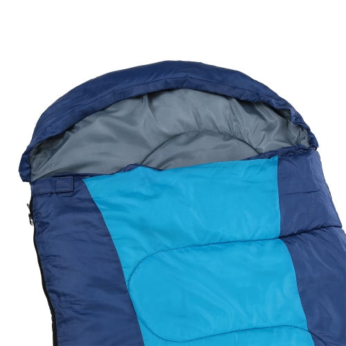 TOMSHOO (190+30)X75CM Thermal Adult Outdoor Hooded Envelope Sleeping Bag Camping Travel Hiking Multifunction Thick 1.5kg 10-15℃