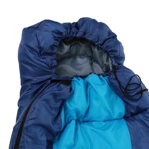 TOMSHOO (190+30)X75CM Thermal Adult Outdoor Hooded Envelope Sleeping Bag Camping Travel Hiking Multifunction Thick 1.5kg 10-15℃