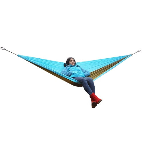 Lixada Portable Durable Compact Nylon Fabric Traveling Camping Hammock for Two Persons