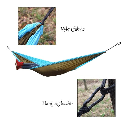 Lixada Portable Durable Compact Nylon Fabric Traveling Camping Hammock for Two Persons