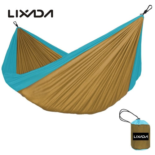 Lixada Portable Durable Compact Nylon Fabric Traveling Camping Hammock for Two Persons