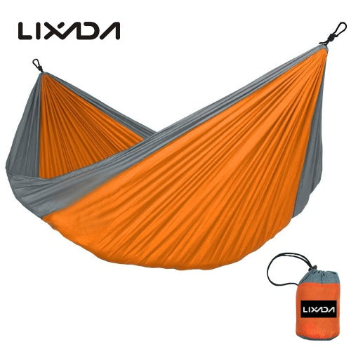 Lixada Portable Durable Compact Nylon Fabric Traveling Camping Hammock for Two Persons