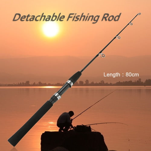 1m/0.8m 2 Sections Solid Fishing Rod Ice Fishing Rod Boat Rod Pole Fishing Tackle Fishing Accessory