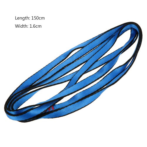 23KN 16mm 150cm/4.9ft Rope Runner Webbing Sling Flat Strap Belt for Mountaineering Rock Climbing Caving Rappelling Rescue Engineering