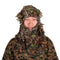 Camouflage Leafy Hunting Ghillie Hood Green Leafy Head Net Eyehole Opening and Leaf Pattern