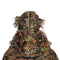 Camouflage Leafy Hunting Ghillie Hood Green Leafy Head Net Eyehole Opening and Leaf Pattern