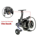 11+1BB Ball Bearings 4.7:1 Fishing Reel Left/Right Interchangeable Ultra Smooth Spinning Fishing Reel