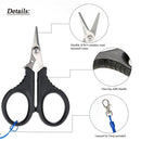 Docooler Small Fishing Scissors Line Cutter Cutting Fishing Lures Stainless Steel