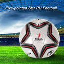 Five-point Star PU Inflatable Football Durable Synthetic Leather Soft Touch Soccer for Younger Teenager Game Soccer Training