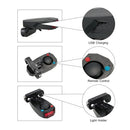 Bike Taillights Intelligent Anti-Theft Bicycle Tail Light Alarm LED Cycling Strobe Warning Electric Bell with Wireless Remote USB Cable MTB Accessories