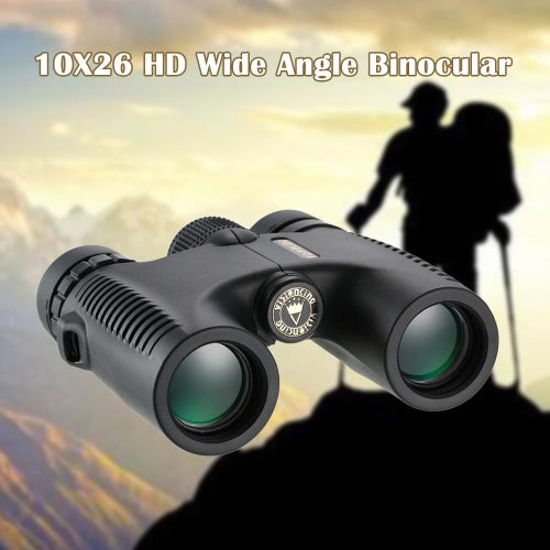 Visionking HD 10X26 Waterproof Compact Binocular BaK4 Roof Prism Wide Angle Powerful Zoom Binoculars Outdoor Portable Lightweight Birdwatching Hunting Telescope