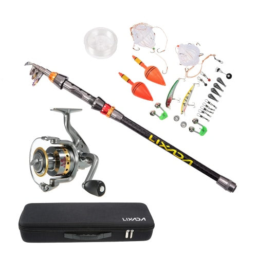 Lixada Telescopic Fishing Rod and Reel Combo Full Kit