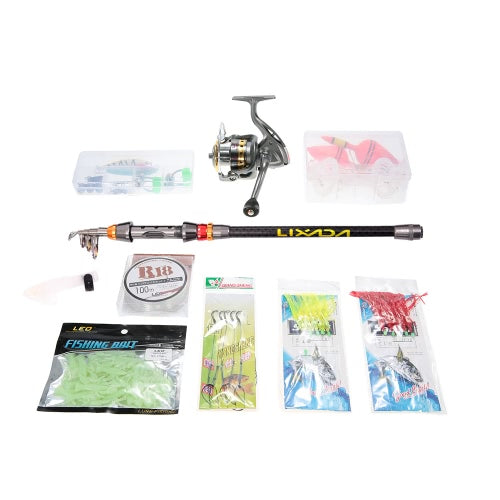 Lixada Telescopic Fishing Rod and Reel Combo Full Kit