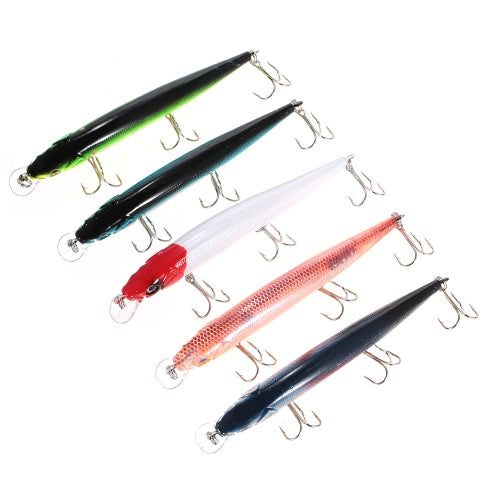 5pcs 12cm/13.5g Fishing Lures with 3 Fishing Tackle