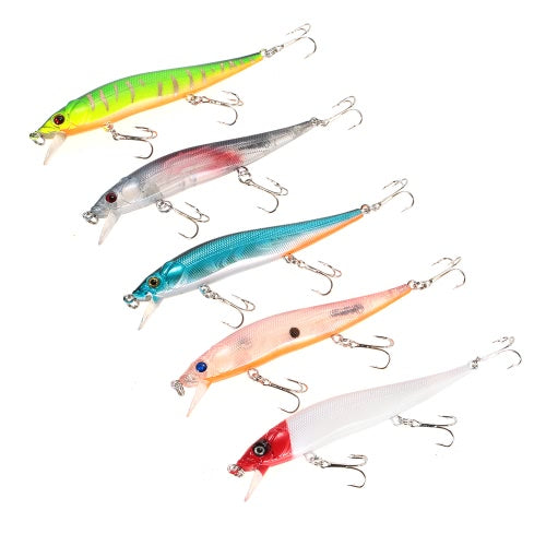 5pcs 12cm/13.5g Fishing Lures with 3 Fishing Tackle