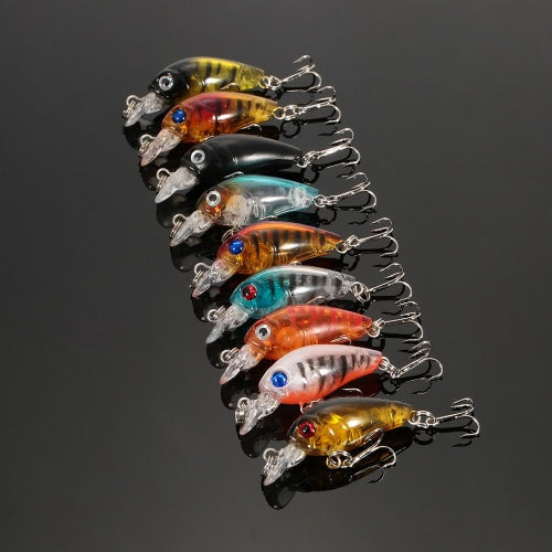 9pcs Minnow Fishing Lures with Fishing Tackles