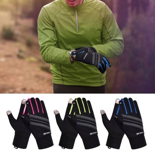 AONIJIE Outdoor Sports Men Women Gloves Warm Windproof Cycling Running Hiking Motorcycle Full Finger Touch Screen Gloves