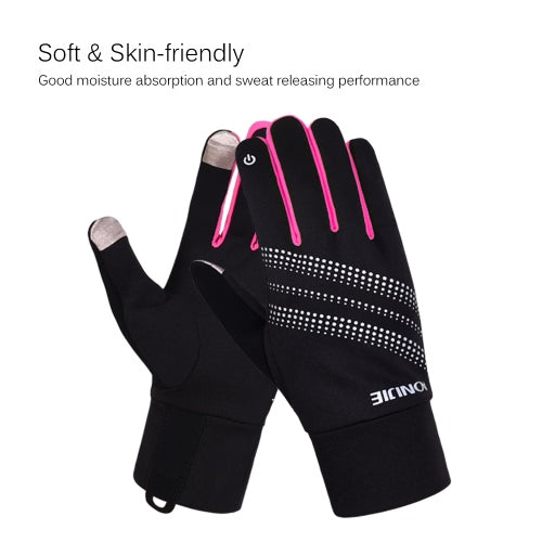 AONIJIE Outdoor Sports Men Women Gloves Warm Windproof Cycling Running Hiking Motorcycle Full Finger Touch Screen Gloves