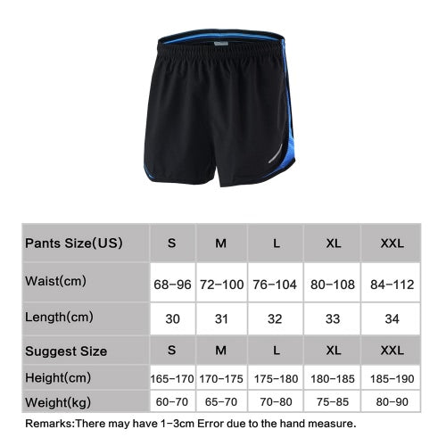 Arsuxeo Men's 2 in 1 Running Shorts Quick Dry Marathon Training Fitness Running Cycling Sports Shorts Trunks