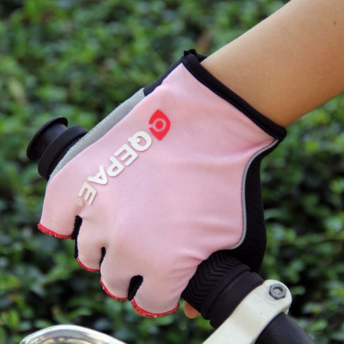 QEPAE Biking Gloves Gel Pad Fingerless Half Finger Gloves for Safe Night Riding Cycling Hiking